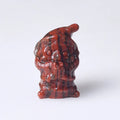 HZ Wholesale Natural Healing Red Sesame Stone Hand Carved Figurine Crystal Santa for Home Decor Gift Decorative