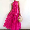 Casual High-End Sleeveless Gentle Style Women's Long Maxi Dress