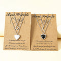 Collar De Pareja De Acero Inoxidable Stainless Steel Non Tarnish Sun and Moon Resin Charm Couple Necklace Layers BFF Necklace