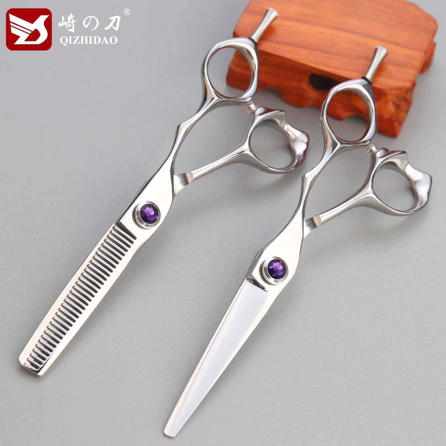 6inch Japanese 440C Steel Hair Cutting  Scissors Thinning Shears Hairstylist Barber Scissors Set