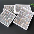 20 Box/ Set Natural Crystal Gemstone Mineral Rock Crystal Mineral Specimen With Acrylic Packing Gift Box
