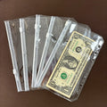 Popular Refilling Ziplock 6 Holes Money Saving Pocket Durable Clear Cash Envelopes A6 Loose-leaf Storage Bag PVC Zipper Bag