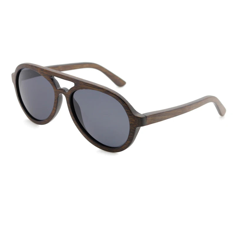 Crafted From Real Wood Frame Bulk Wholesale Unique Wooden Sunglasses: Polarized Lens & Face-Framing Oval Design