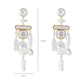 Wholesale Unique Dainty Freshwater Baroque Pearl Beads Dangling Drop Long Earring China Supplier Small Business Support