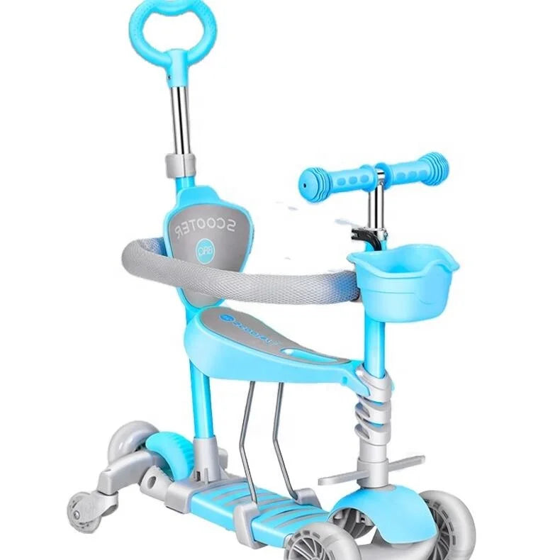 New Kids Scooter Multi-function Baby Scooter for Sliding/ Cheap Pedal and Folding Seat Kick Scooter for Children