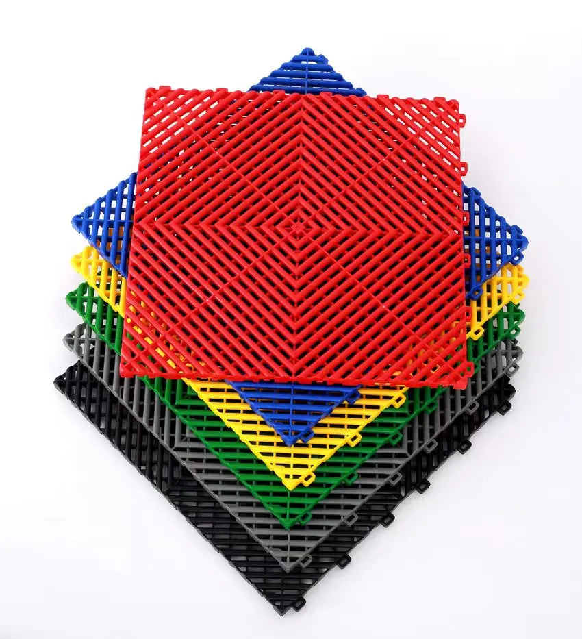 AT01 High Quality Interlocking Garage Floor Tiles Non-Slip Modular Plastic Flooring Modern Design Easy Click Installation