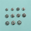 High Quality Jewelry Spacer Bead Caps Antique 925 Sterling Silver Metal Floral Flower Bead End Caps for Jewelry Making