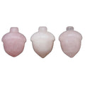 New Arrival Christmas Pinecone Carved Figurine Natural Rose Quartz Hazelnut Crystal Diy Ornaments Decoration Carving Crafts
