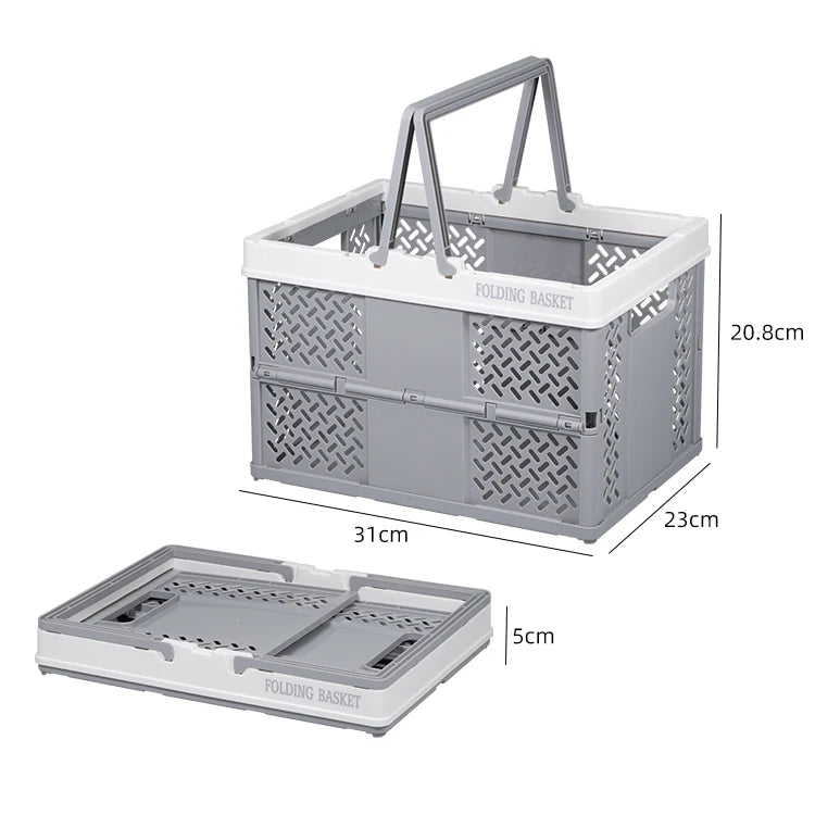 Customized Eco-friendly Portable Stackable Foldable Plastic Picnic Basket Camping Storage Crate for Outdoor Household Use