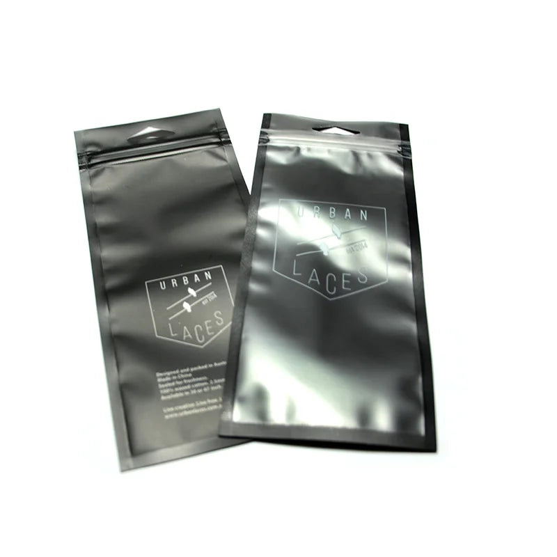 Matte Black Zipper Bag With Hole Resealable Packaging Zipper Bag for Makeup Tools
