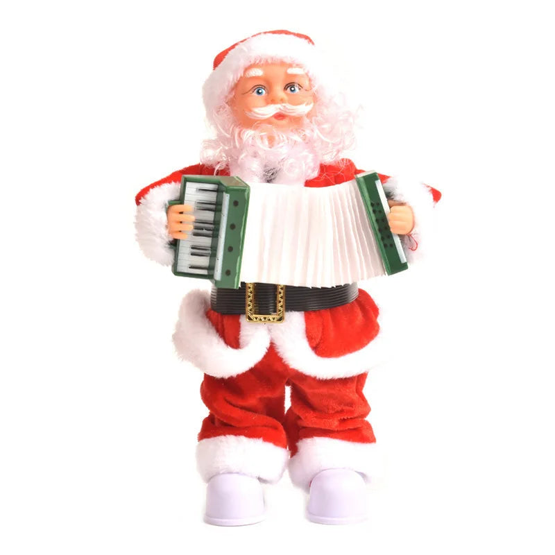 Electric Music Santa Claus Doll Ornaments Creative Electric Christmas Decorations Santa Claus Doll Gift