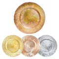 Factory Manufacturer Eco-Friendly Luxury Gold Wedding Glass for Charger Plate Crystal Colorful for Dinner