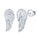 925 Sterling Silver Exquisite Stud Earrings for Women & Girls Cute Angel Wing Design with Rhodium Plating for Parties & Gifts