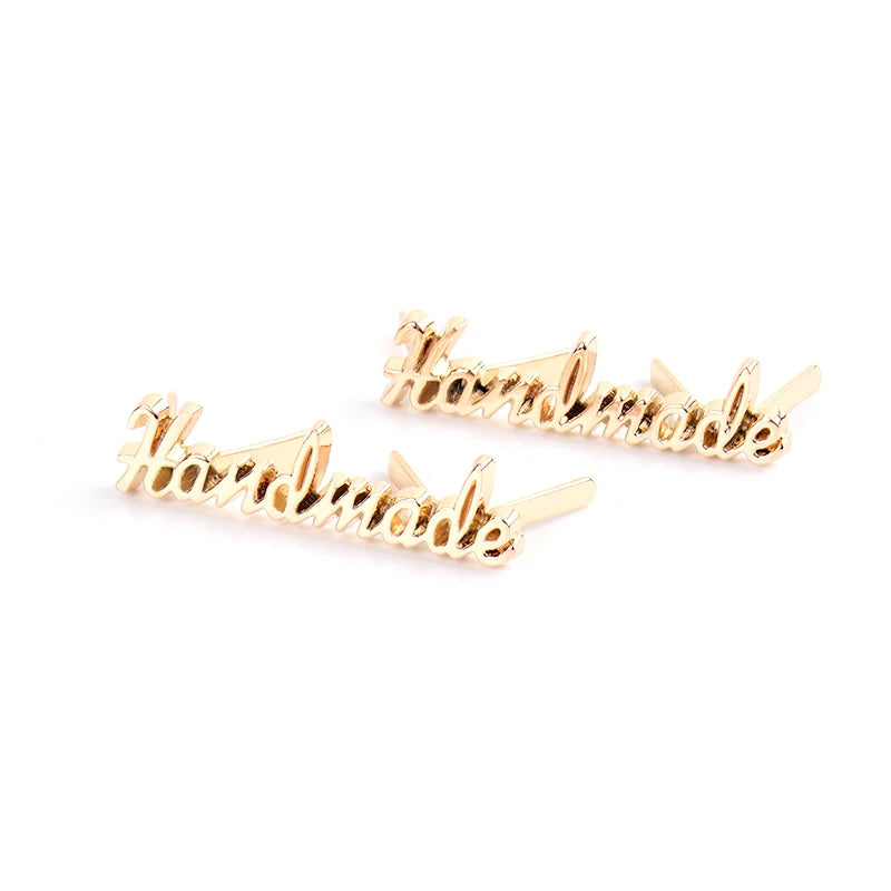 Metal Bag Labels Handmade Letter Metal Label for Handbag