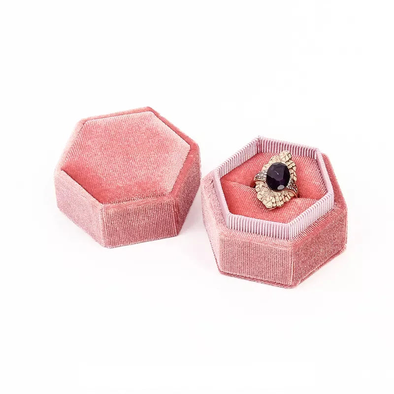 Personalized Jewelry Boxes Custom logo Ring Necklace Gift Packaging Jewelry Box Suede Ring Packaging Velvet Small Jewelry Box
