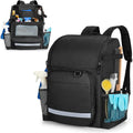 Waterproof Foldable Tool Backpack with Adjustable Shoulder Straps 30-34 Cotton Lining Pockets 25L Capacity for Hotel