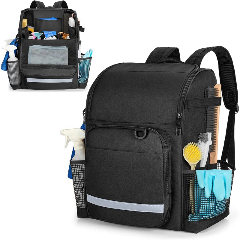 Waterproof Foldable Tool Backpack with Adjustable Shoulder Straps 30-34 Cotton Lining Pockets 25L Capacity for Hotel