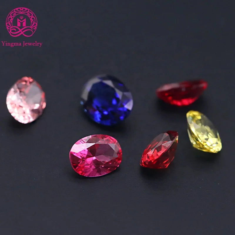 Oval Cut Royal Blue Sapphire Gemstone Price Per Carat Colored Pigeon Blood Ruby Lab Grown pink Sapphire for Fine Jewelry