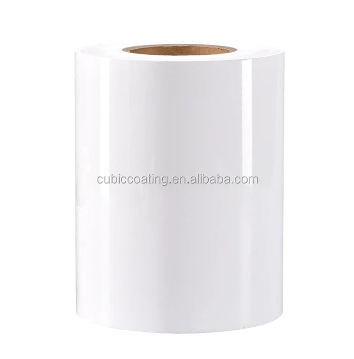 New Material Inkjet Pet Transparent White Self Adhesive Vinyl Waterproof Film for Inkjet Color Roll Label Printer