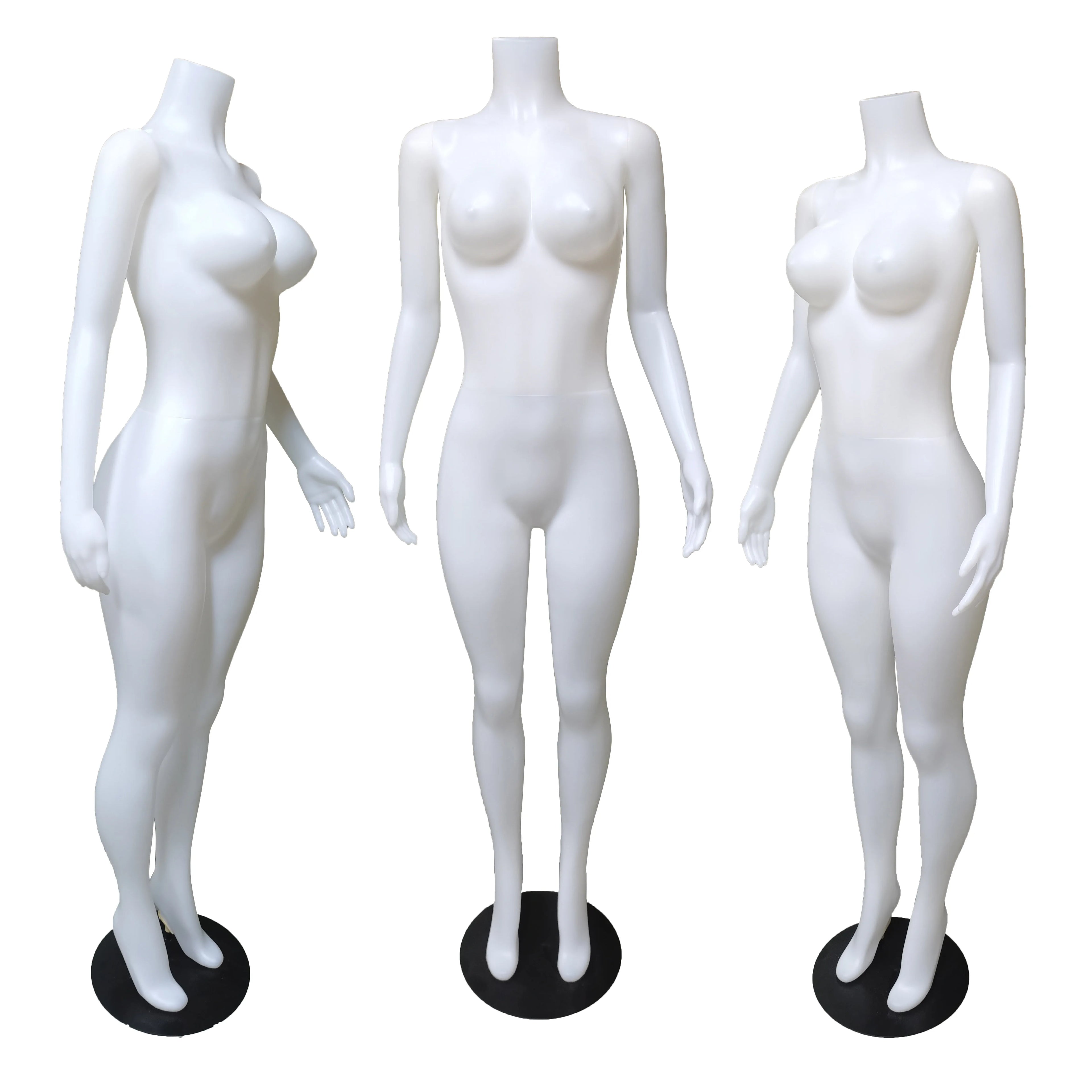Wholesale Plus Size White Plastic Curvy Body Big Butt Brazilian Manikin Female Headless Mannequin for Female Clothes Display