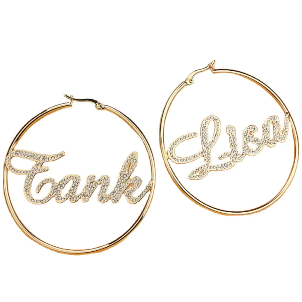 Personalized Silver Stud Hoop Cubic Zircon Jewelry New Designs Stone Studs Circle Stainless Steel Zircon Drop Earrings