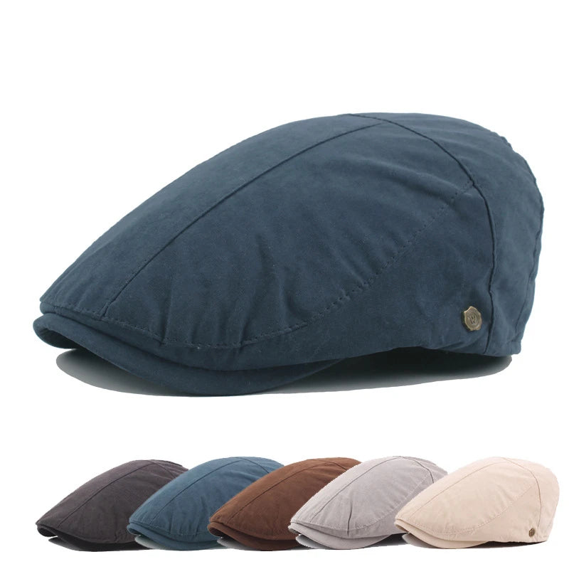 Adjustable Summer Beret  Outdoor Sun Breathable Bone Brim Hats Women Men Herringbone Solid Mesh Flat Berets  Hat