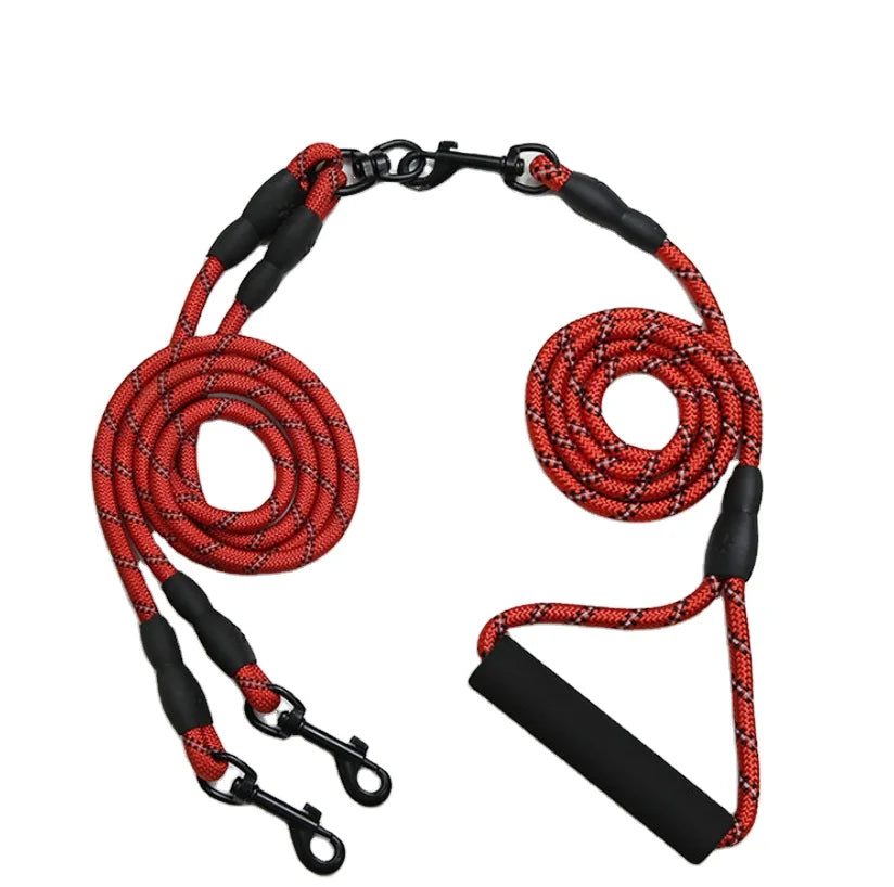 Wholesale Cheap Braided Two Handle Dog Leash