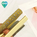 Hot Fixed Rhinestones Rope Full Round Tube Glass Rhinestones Strip Clothing Decoration