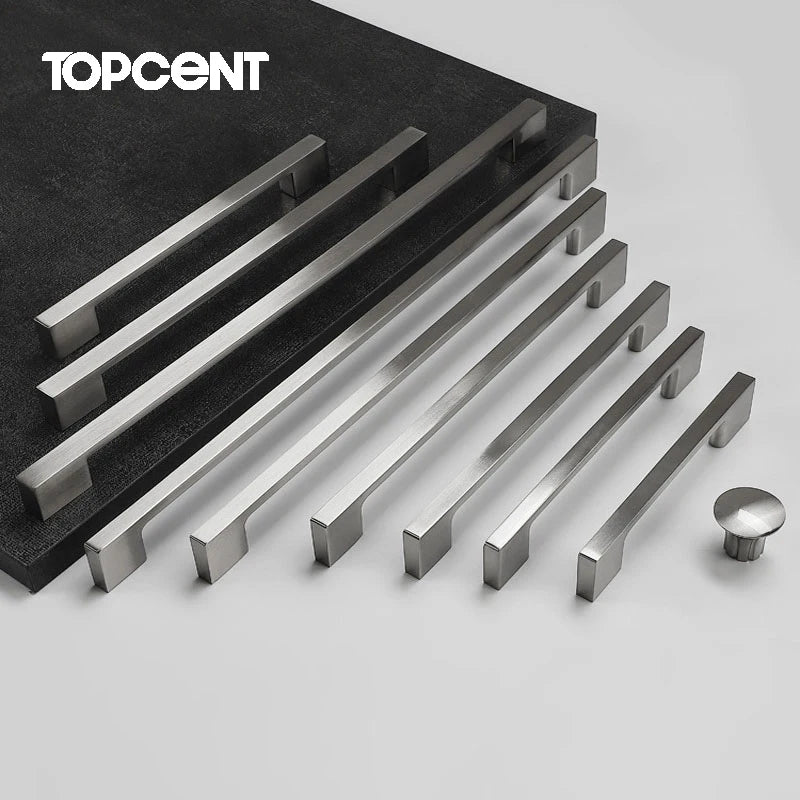 Topcent Solid Modern Furniture Hardware Multi-Use Kitchen Cabinet Pulls Handles Bedroom Outdoor Living Room Warehouse Home Bar