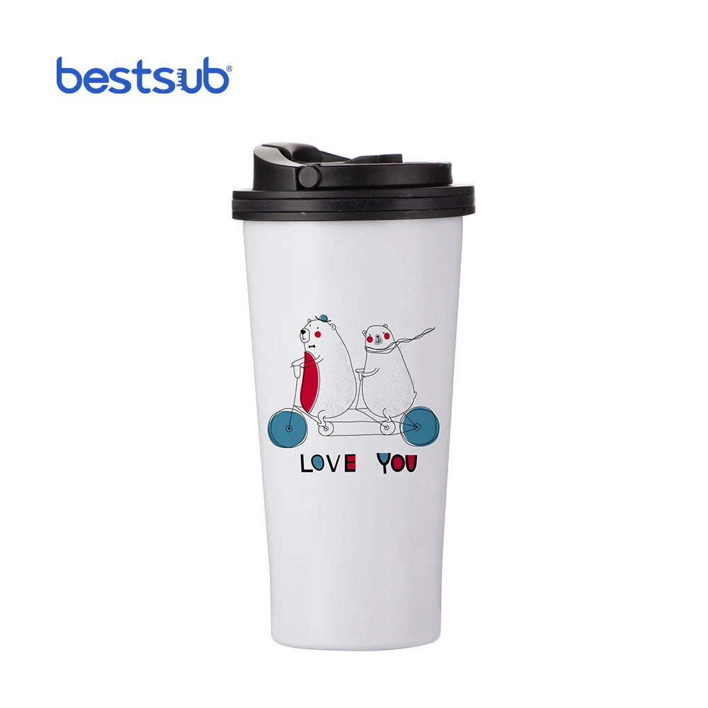 BW21W for White 16oz 304 Stainless Steel Classic Sublimation Portable Travel Mug Thermal Insulation 6-12 Hours for Wholesale