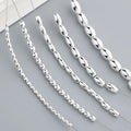 Popular Oval Barrel Beads 925 Sterling Silver Smooth Olive Shape Spacer Beads for Bracelet Necklace Making Finding