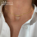 EManco Knot Necklace Chain Jewelry Gifts Stainless Steel Choker Chain Necklace for Women Party Necklace