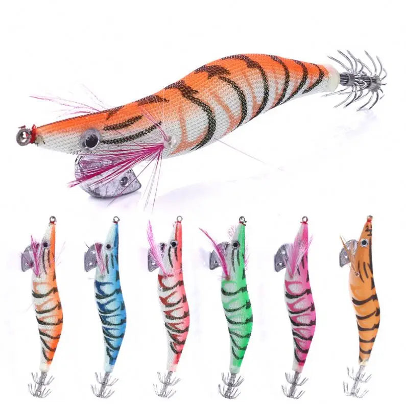 Topline Various Colors Hard Plastic Fishing Gear Eyes Squid Jig Bait 11Cm 13.5G