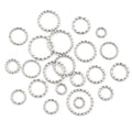 50pcs Stainless Steel 1/1.2mm Thick 6 8 10 12 14mm Twist Open Jump Rings for DIY Jewelry Making Findings for Earrings Necklace