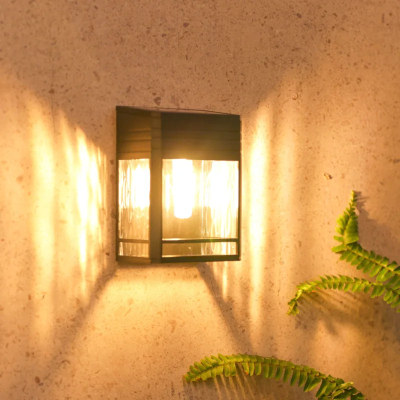 Howlighting Minimalist Sconces Decoration Street Exterior Linear Wall Solar Garden Lights Ip65 Led Waterproof Outdoor Wall Lamps