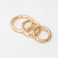 Manufacture High Quality Plating Gold Silver Alloy Spring Gate Ring Keychain Metal Spring O Rings for Handbag Hardware Accessory
