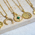 Necklace Pendant Accessories Stainless Steel Various Natural Stone Oil Drop Pendants for DIY Jewelry Making Accessories