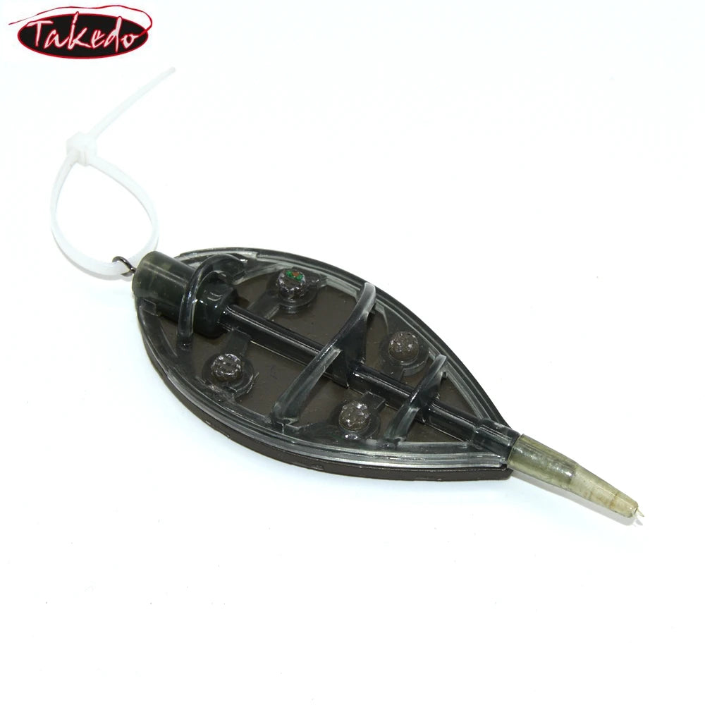 TAKEDO Wholesale 70g 80g 90g 100g  Fishing Tackle Fishing IN-LINE Flat Method Fishing Carp Feeder