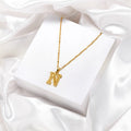 Hovanci Hot Sale Letter Stainless Steel Gold Plated 26 Letter Initial Necklace Jewelry for Women
