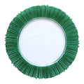 New Design Wedding Catering Gold Green Edge Colored 13Inch  Glass Charger Plates Wholesale Restaurant Hotel Banquet Carton Party