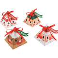 2022 New Design Hotly Sold Small Christmas Triangle Paper  Candy  Gift Packing  Box with Tag and Ribbon