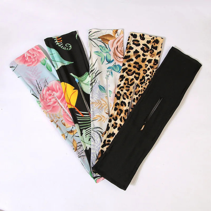 Multicolor Deft Bun Print Headband Hairpin for Women Girl Cloth Hair Circle Bun Maker Ponytail Holder Hair Accessories