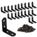 Corner Braces 20 Pieces 50x50mm Joint 90 Degree Angle Fastener for Wooden Furniture Bed Frame Cabinet Drawer Chair With Screws