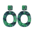 Latest Hot Sale Resin Drop Dangle Hoop Earrings Polygonal Bohemian Earrings Set Fashion Jewelry Earrings for Women Girls