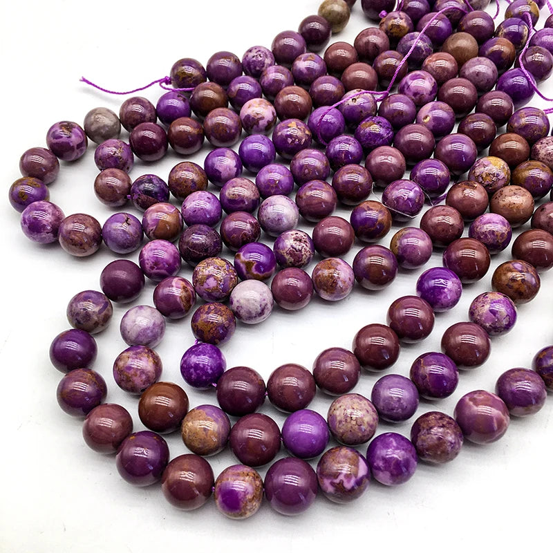 Wholesale Natural Phosphosiderite Bracelet purple Bracelets 8 mm Heading Crystal Jewelry for Healing Crystal Crafts Bracelet