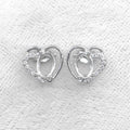 Sterling Silver 5*7mm Semi Mount Stud Earrings Empty Support Blank Claws Setting S925 Base Without Center Stone for DIY Inlay