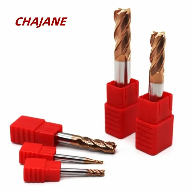 4-Flute CNC Diamond Coated Spiral Taper Ball Nose End Mill - Carbide Milling Cutter Tool RoHS