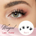 Wholesale Handmade Individual Winged Fox Eye Pre Cut Lashes Cluster Comfortable  DIY Segment Volume  Faux Mink