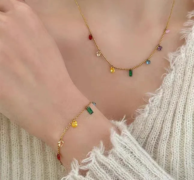 GT Wholesale 316l Stainless Steel Bracelet Jewelry Women Fashion Stainless Steel Zircon Bracelet