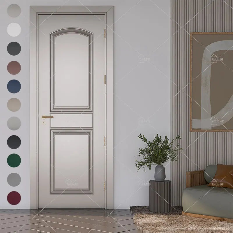 European Style Internal Simple Bedroom Door Designs Luxury Indoor Door for Home Interior Security Door